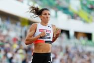 Jenna Prandini at U.S. Olympic Track & Field Team Trials 2021 in Eugene, Oregon. (Photo by Steph Chambers/Getty Images)